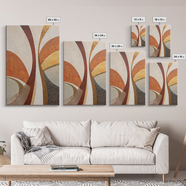 Abstract Sunrise Geometry Framed Canvas Print, Above Bed Art, Apartment Decor, Bedroom Decor, Serenity, Photography Prints, ABA-2x3-28