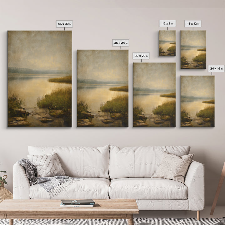 Calming Lake Reflection Canvas Print, Above Bed Art, Wall Art Prints, Bedroom Decor, Fine Art, Serenity, Boho Wall Art, ABA-2x3-67