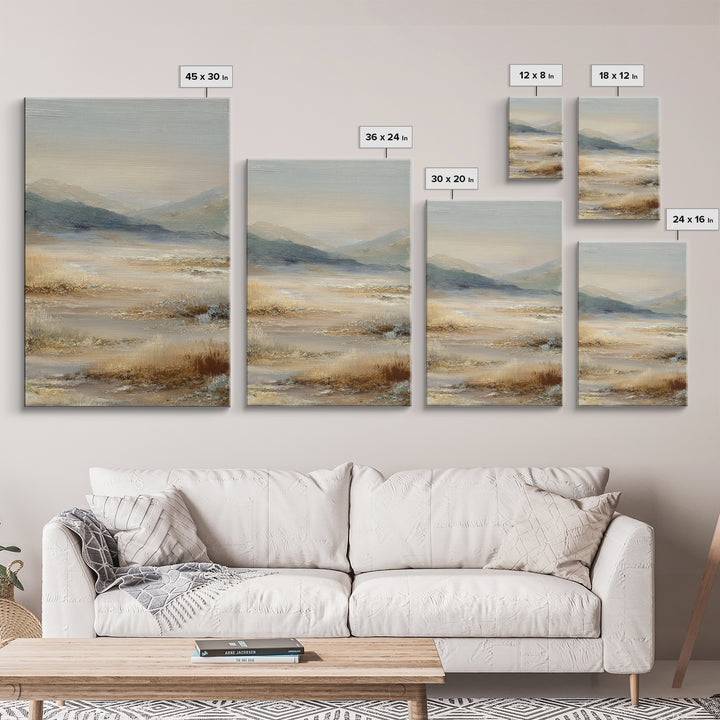 Panoramic Misty Mountain Landscape Canvas Print, Above Bed Art, Apartment Decor, Bedroom Decor, Serenity, Photography Prints, ABA-2x3-81