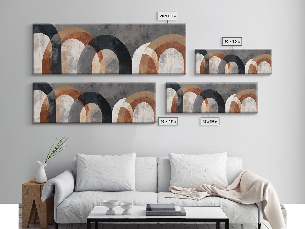 Neutral Abstract Arches Canvas Print, Above Bed Art, Photography Prints, Bedroom Decor, Fine Art, Serenity, Art Print, ABA-3x1-20