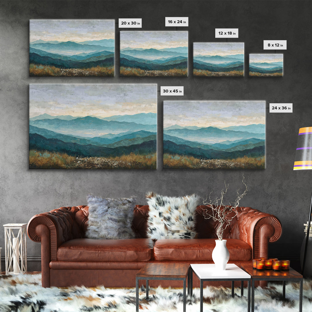Soft Romantic Landscape Canvas Print, Above Bed Art, Bedroom Wall Decor, Bedroom Decor, Oil Painting, Serenity, ABA-3x2-93