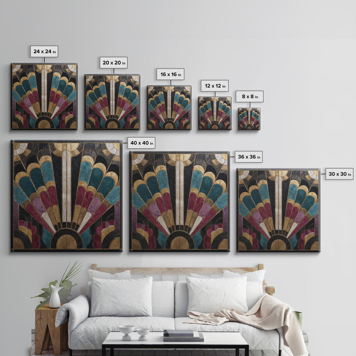Jazz Trumpet Player Framed Canvas Print, Art Deco Art, Apartment Decor, Living Room Decor, Fine Art, Glamour, Gallery Decor, ADA-1x1-52