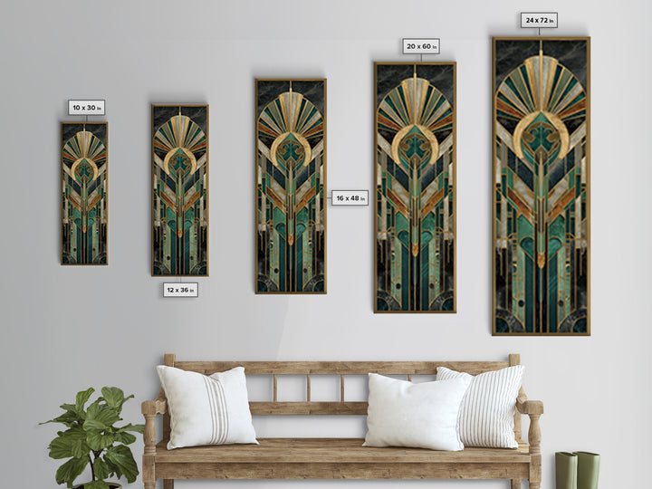 Luxury Cocktail Glass Canvas Print, Art Deco Art, Removable Wallpaper, Living Room Decor, Abstract Art, Glamour, Luxury Decor, ADA-1x3-41