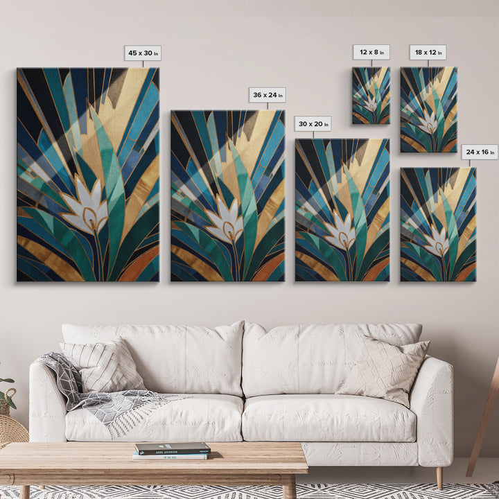 Tropical Hotel Facade Canvas Print, Art Deco Art, Art Print, Living Room Decor, Oil Painting, Glamour, Printable Art, ADA-2x3-72