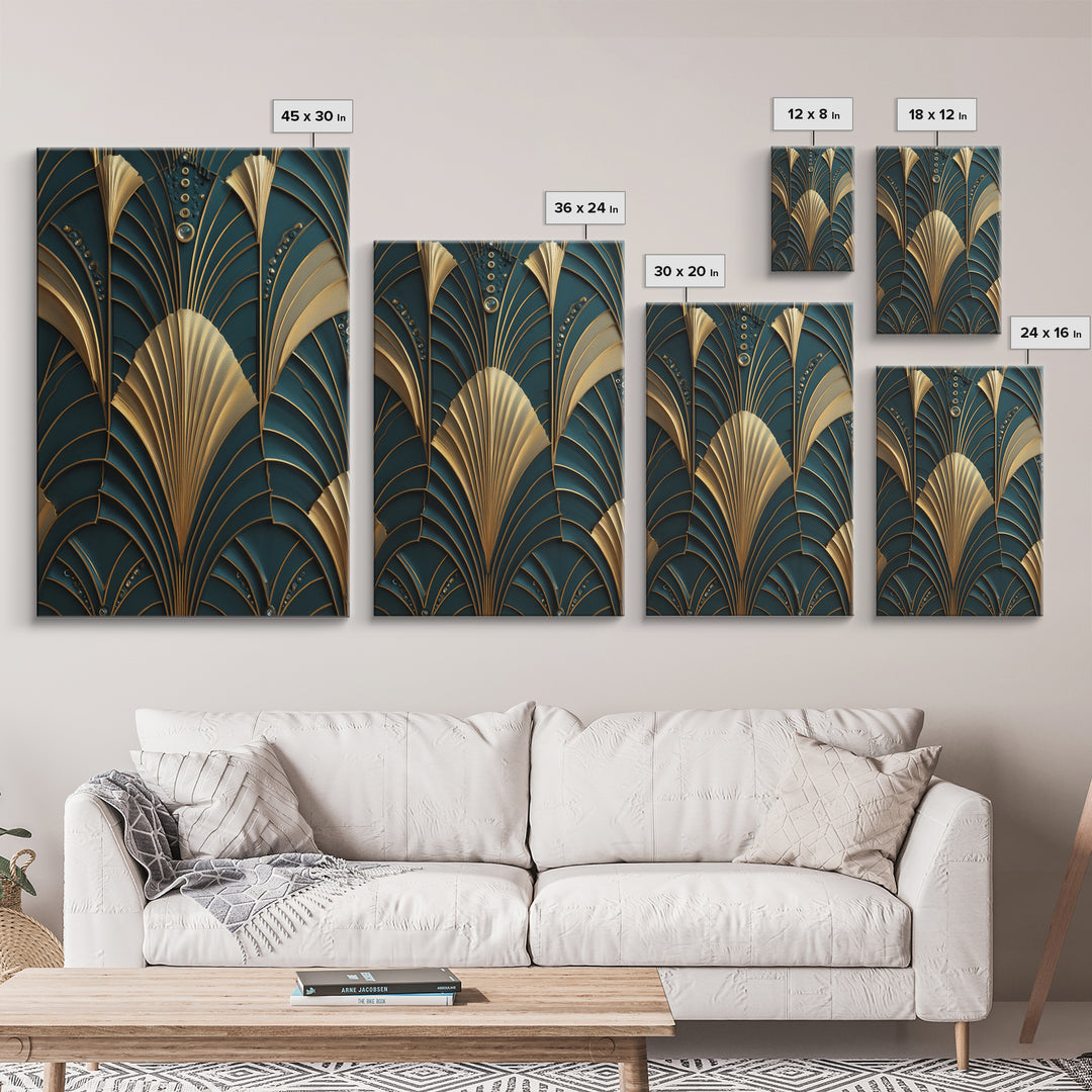 Tropical Hotel Facade Canvas Print, Art Deco Art, Apartment Decor, Living Room Decor, Fine Art, Glamour, Gallery Decor, ADA-2x3-96