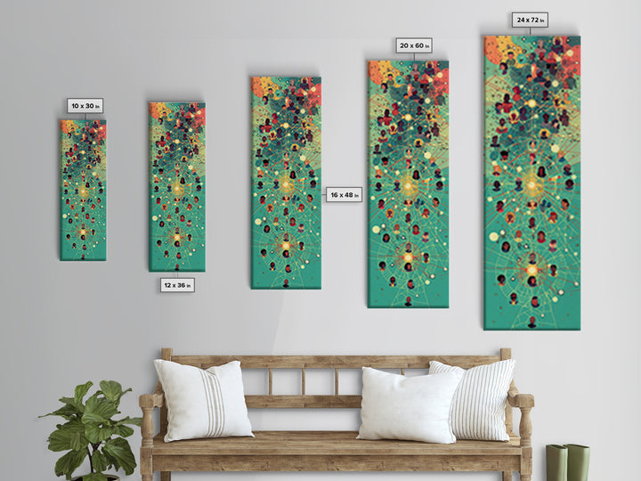Connected Black Portrait Network Wall Art, African Diaspora Community, Afrocentric Decor, Juneteenth Culture Art Print Gift