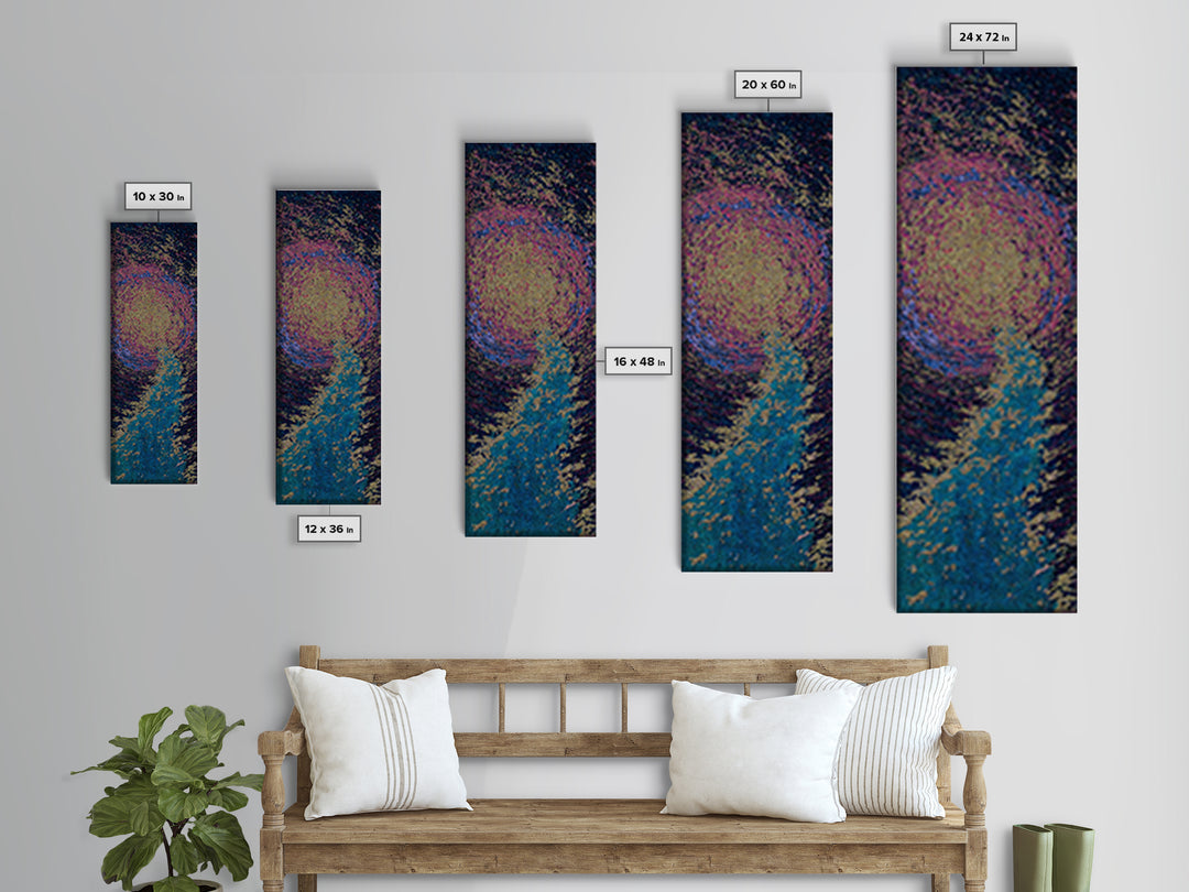 Vibrant Abstract African Portrait With Blue Gold Texture, Canvas Print, Afrocentric Wall Art, Modern Black Beauty Decor Gift