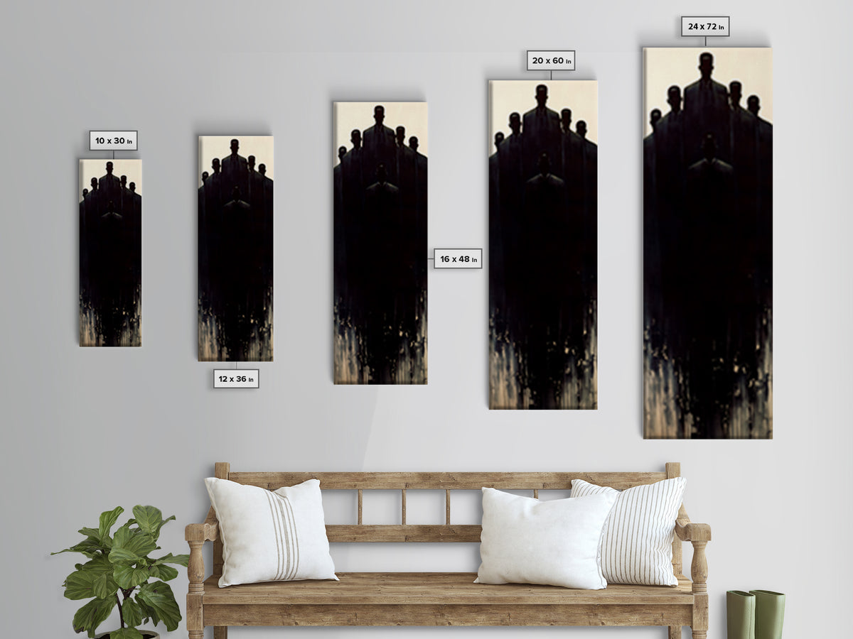 Powerful African Men In Dark Suits And Dramatic Light Wall Art, Black Man Portrait, Masculine Modern Office Decor Gift For Him