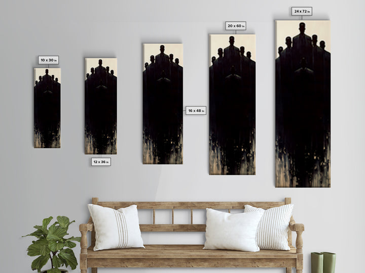 Powerful African Men In Dark Suits And Dramatic Light Wall Art, Black Man Portrait, Masculine Modern Office Decor Gift For Him