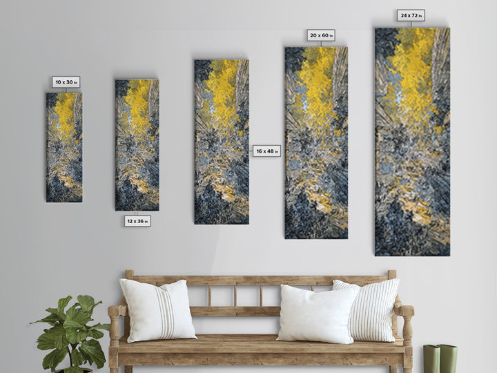 Golden Abstract City Canyon Wall Art, Urban Skyline Painting, Modern African Art, Textured Canvas, Living Room Decor, Office Art