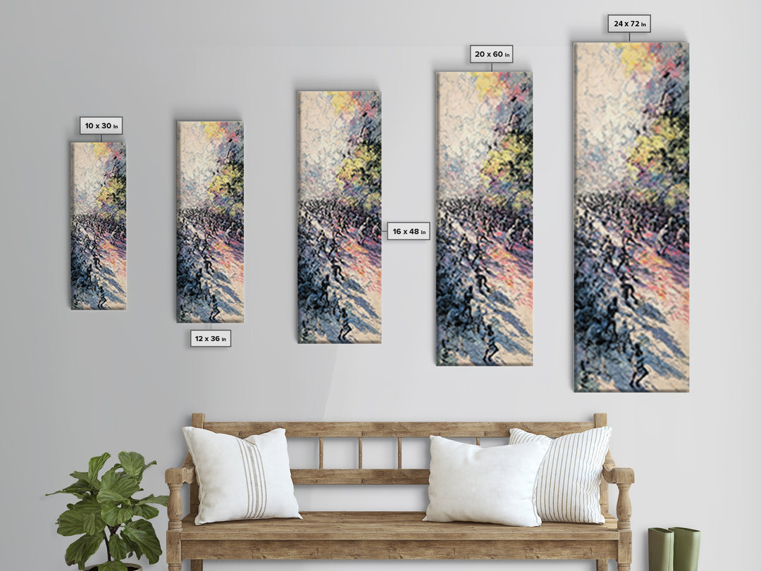 Colorful Migration Path Through African Landscape Wall Art, Abstract Safari Art Print, Vibrant Nature Home Decor Gift Idea