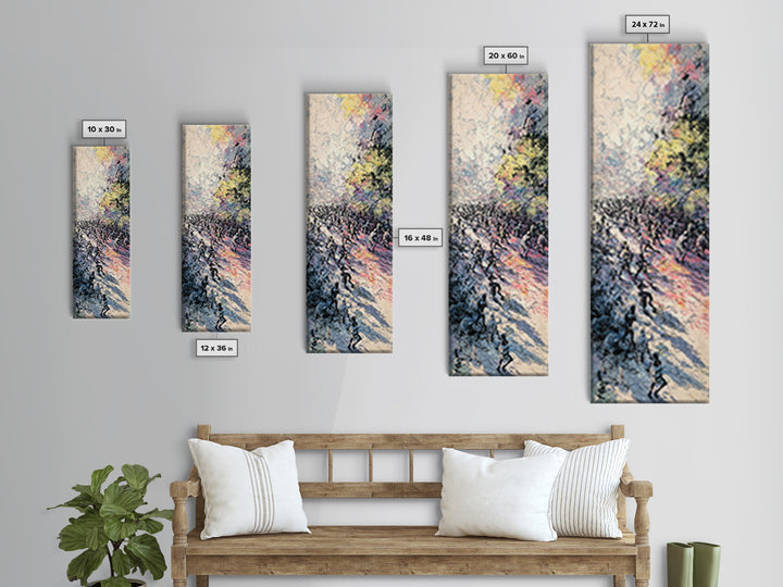 Colorful Migration Path Through African Landscape Wall Art, Abstract Safari Art Print, Vibrant Nature Home Decor Gift Idea