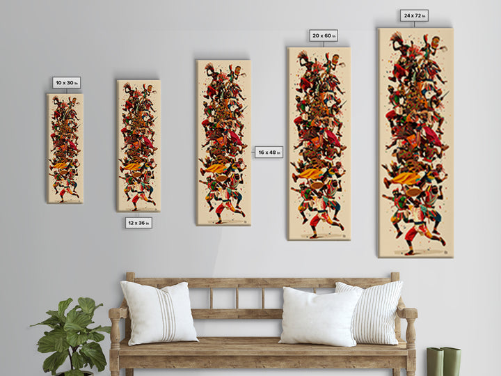 Joyful African Dancers Canvas Print, African Celebration Art, Afrocentric Wall Decor, Cultural Festival, Vibrant Home Decor