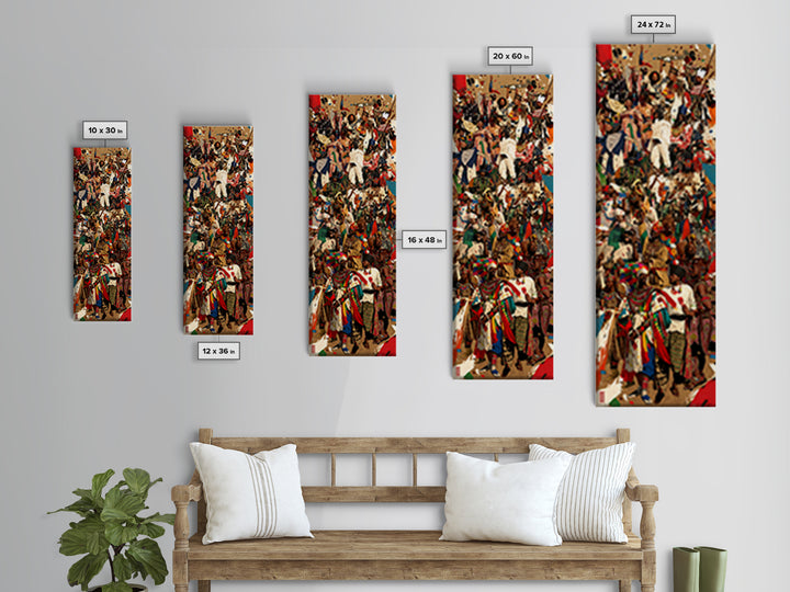 Vibrant African Festival Crowd Wall Art, Colorful African Celebration Print, Cultural Decor, Afrocentric Living Room Art