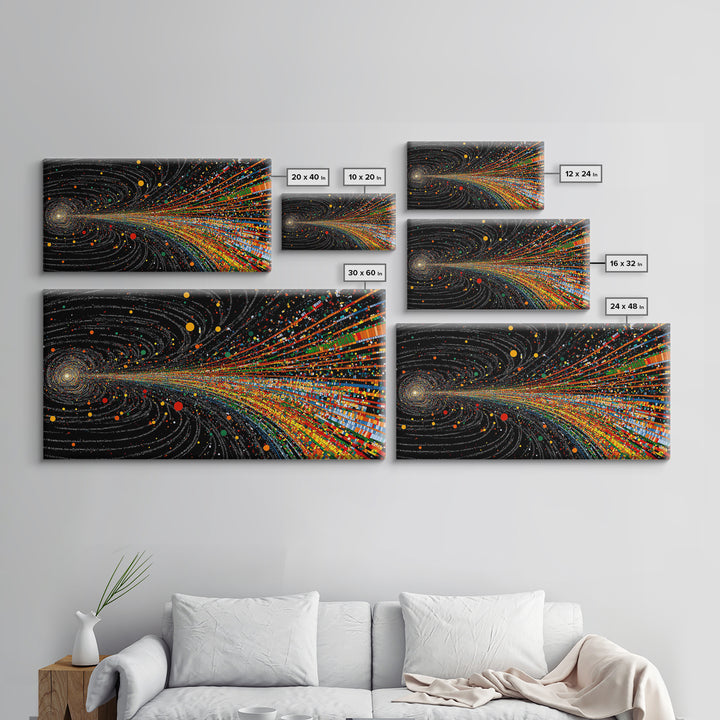 Cosmic African Abstract Vortex Wall Art, Afrofuturism Canvas Print For Modern Office Decor, Digital Art, And Statement Decor