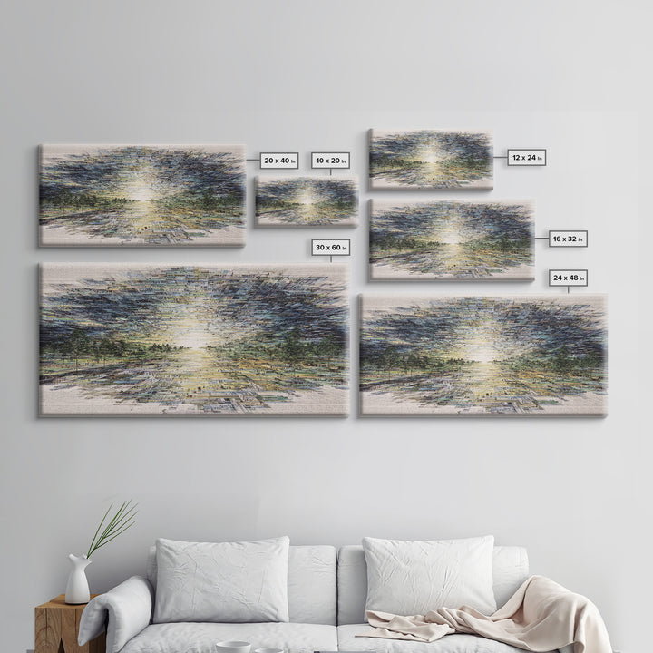 Radiant Abstract African Landscape At Sunrise Wall Art, Earth Tone Decor, Modern Canvas Art, Minimalist Office Art For Living Room