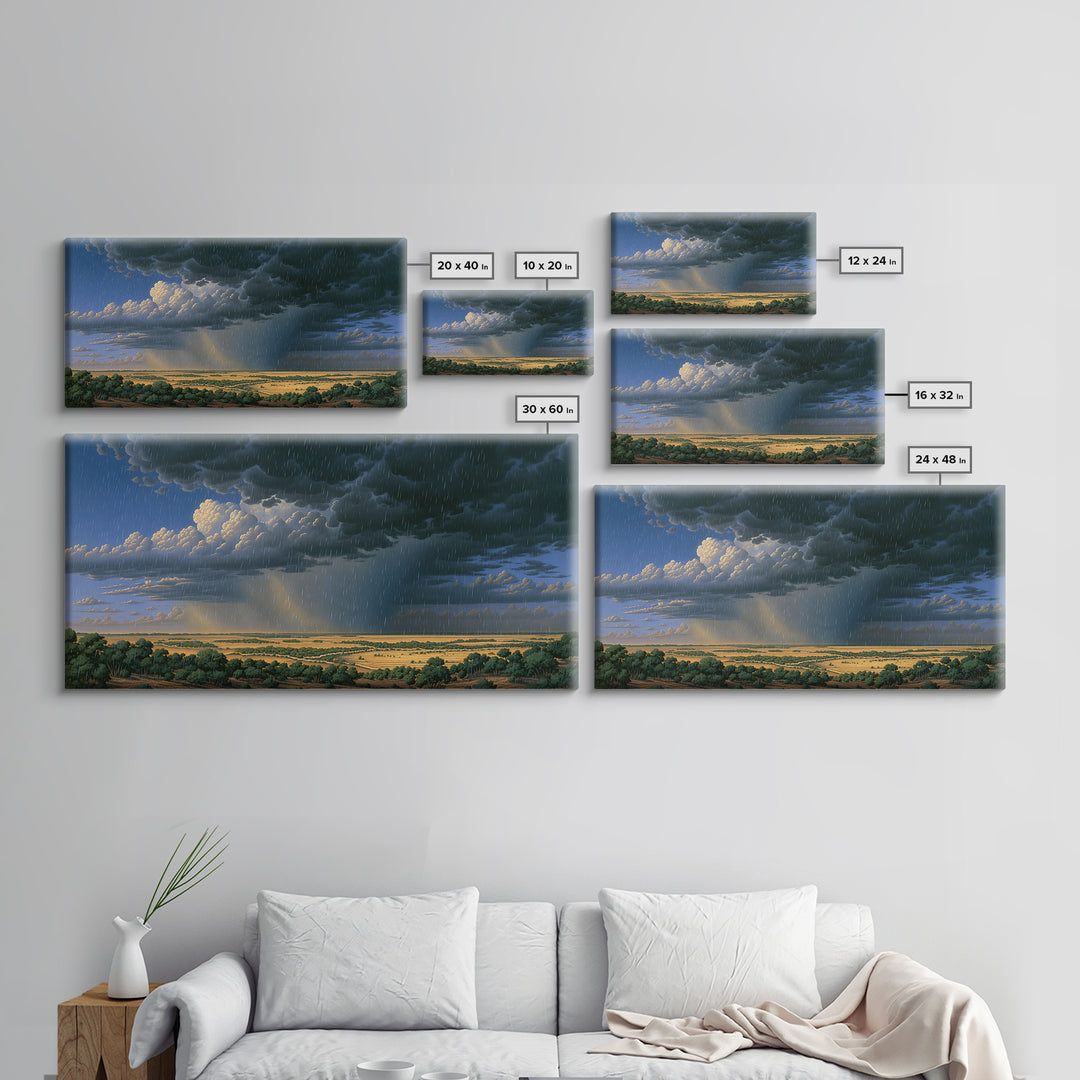 Moody Storm Clouds Above African Plains Wall Art, African Landscape, Safari Decor, Nature Scene Art, Unique Home Decor Gift