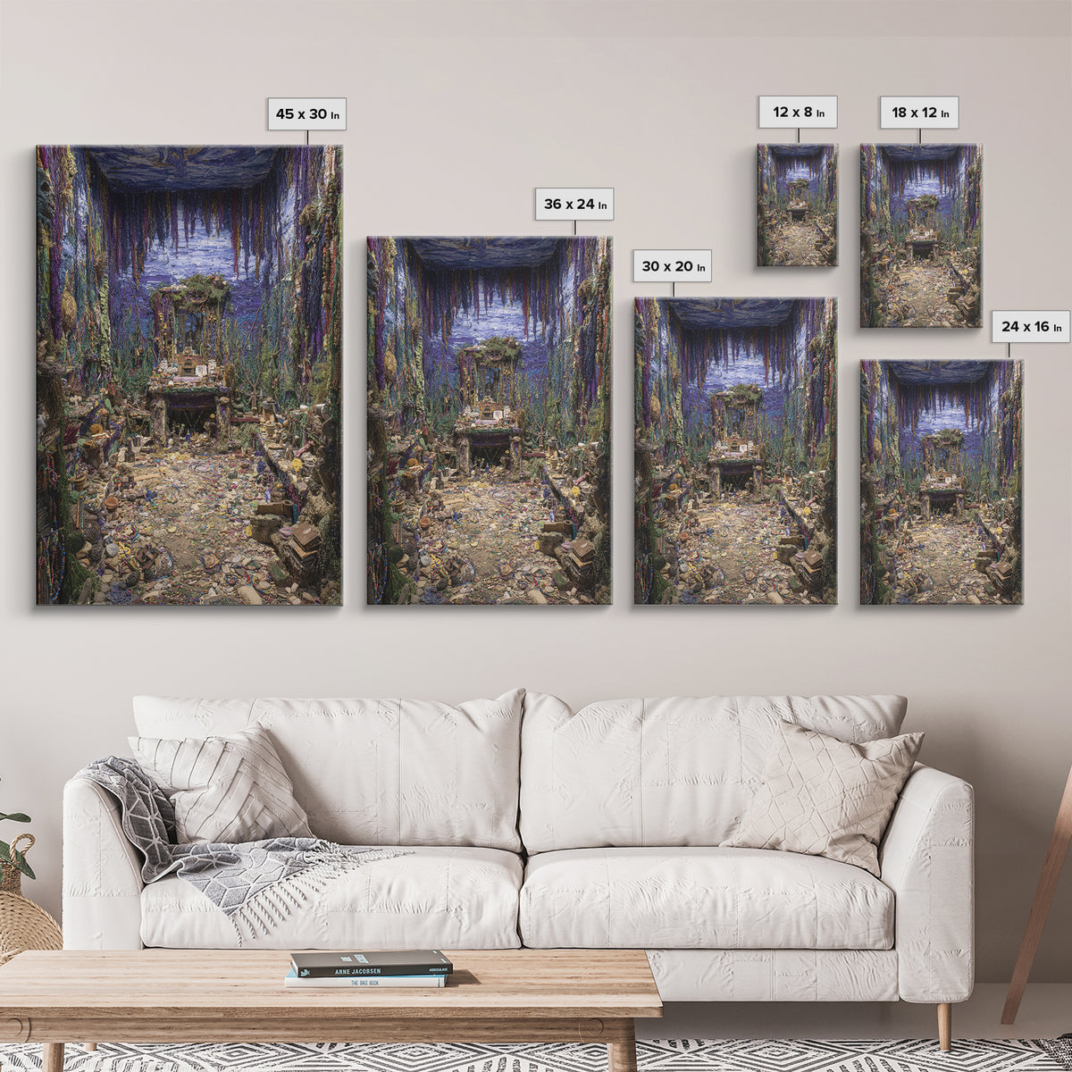 Mystic Jungle Shrine Room With Vines Wall Art, Afrocentric Decor, Spiritual Wall Decor, Bohemian Home Decor Gift, Statement Piece