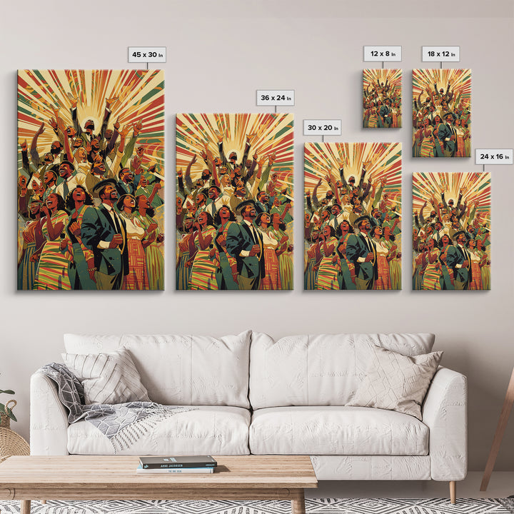 Joyful African Celebration Wall Art, Afrocentric Art, Black Culture Art, African American Art Prints, Colorful Home Decor