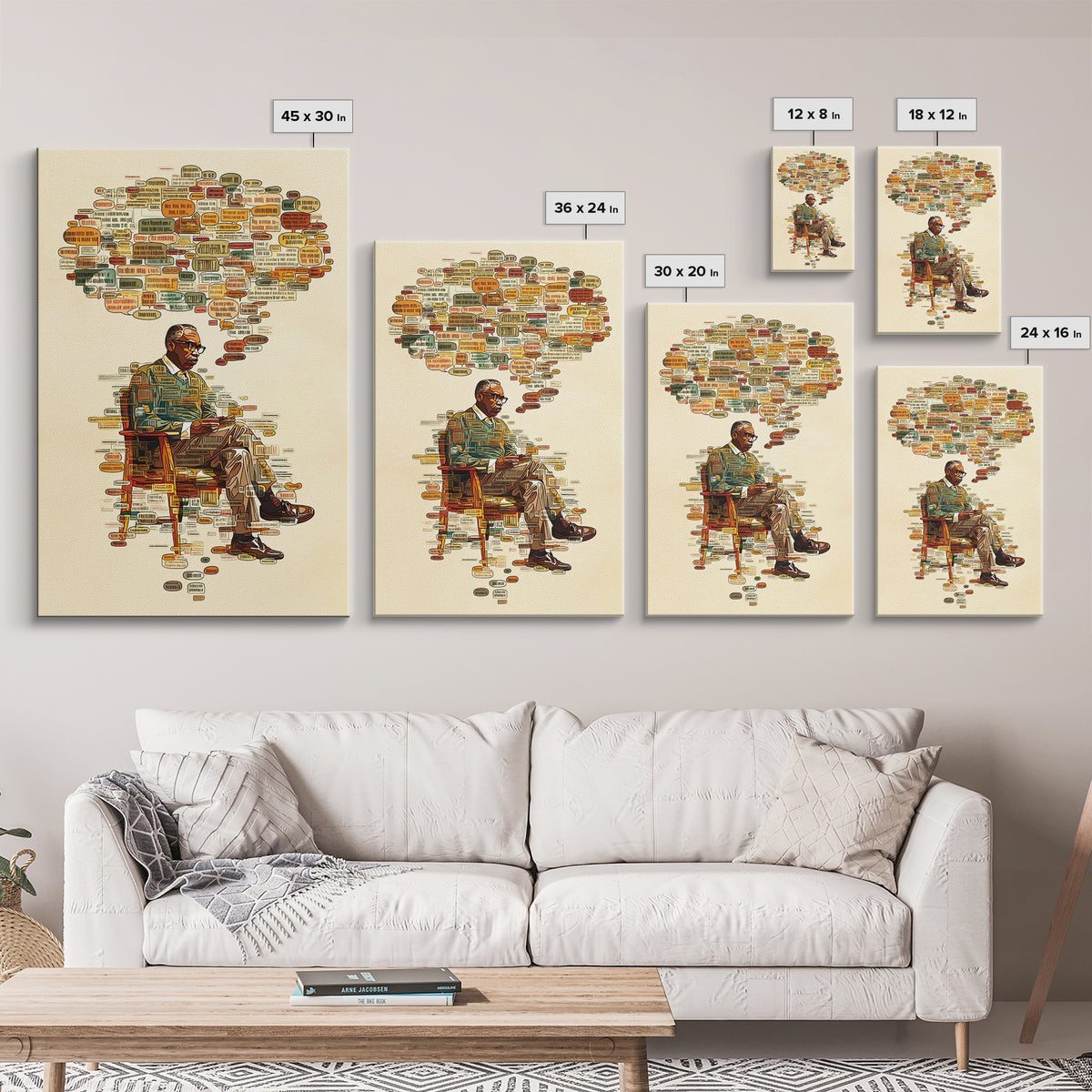 Seated Scholar With Africa Map Ideas Wall Art, African American Art, Black History Art, Office Decor, Cultural Gift, Thoughtful Home Decor