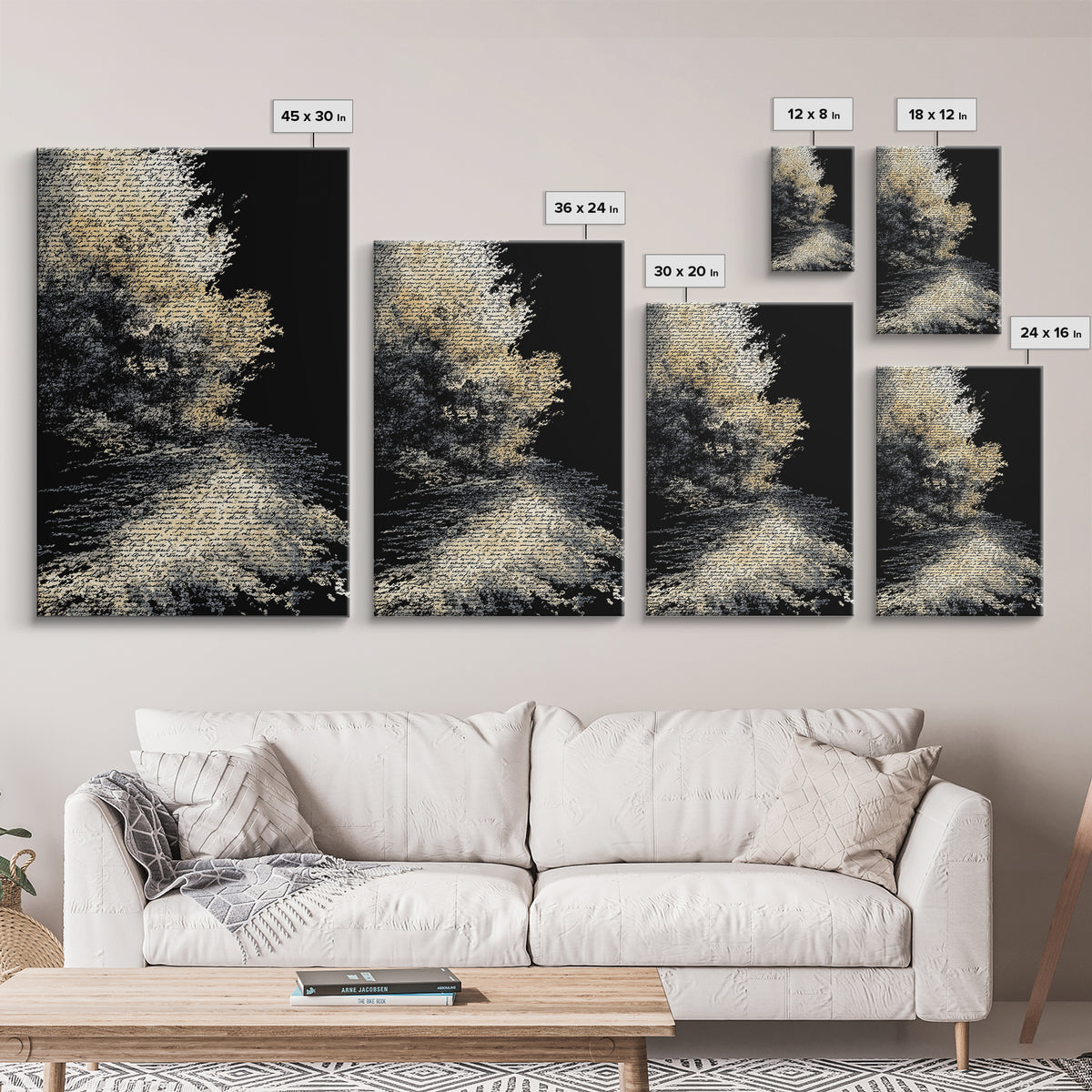 Moody Black And White Figure In Textured Shadows Canvas Print, Abstract Black Art, Minimalist Wall Decor, Gallery Art, Modern Art
