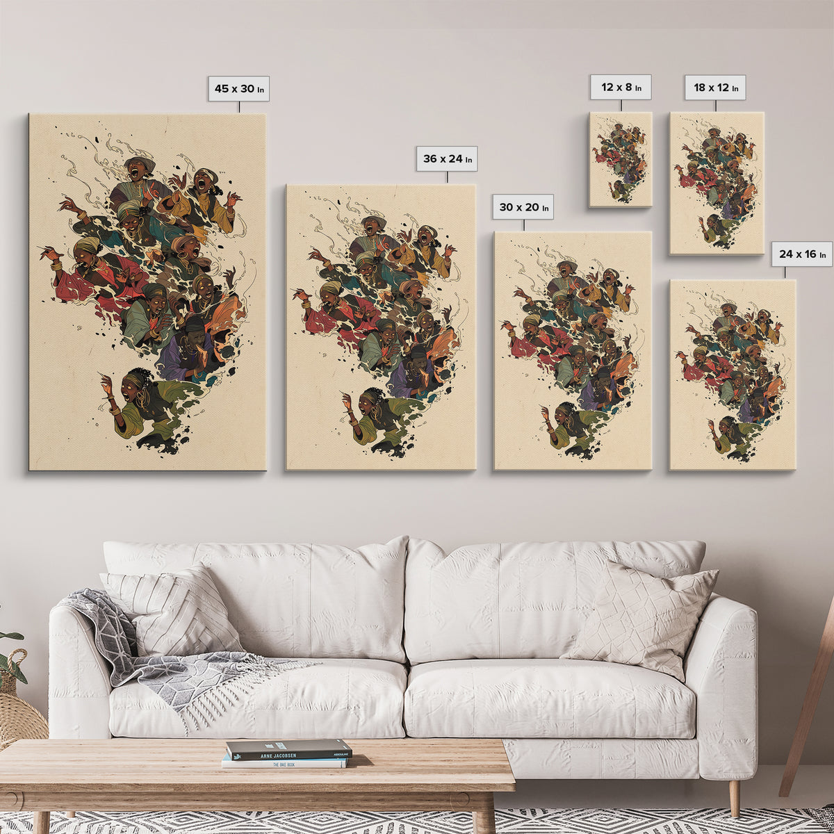 Africa Map Of Joyful Singing Women, Wall Art, African Women Art, Black Girl Magic Poster, Afrocentric Culture Decor Gift