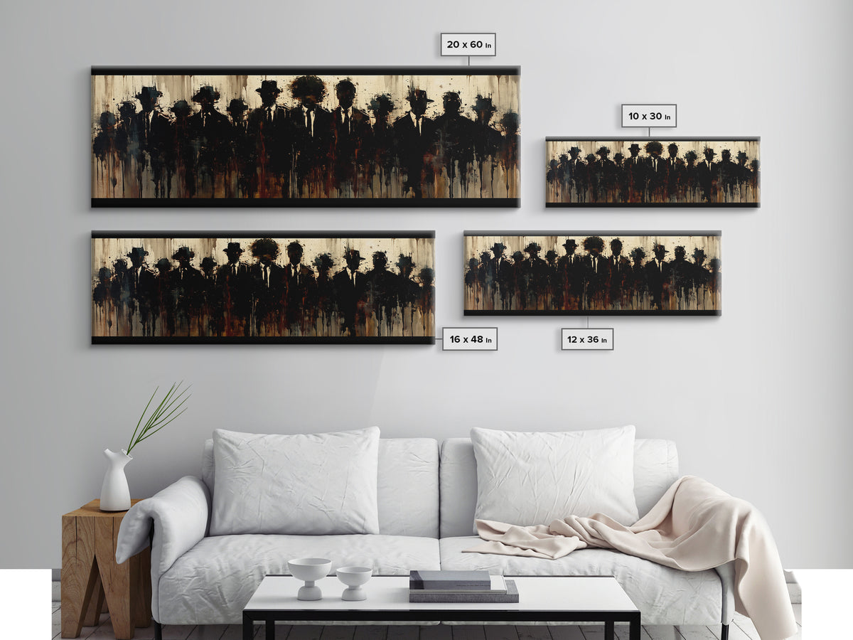 Shadowed Men In Suits Wall Art, Black Man Portrait, Urban Wall Art, Modern Black Art, Office Decor, Statement Gallery Decor