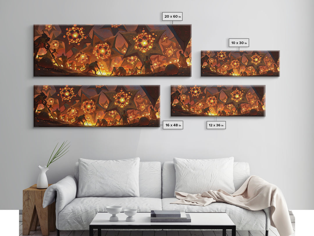 Mystic Jungle Stars Wall Art, African Inspired Safari Art, Dreamy Wall Art, Bohemian Decor Art, Nature Scene Art, Magical Decor
