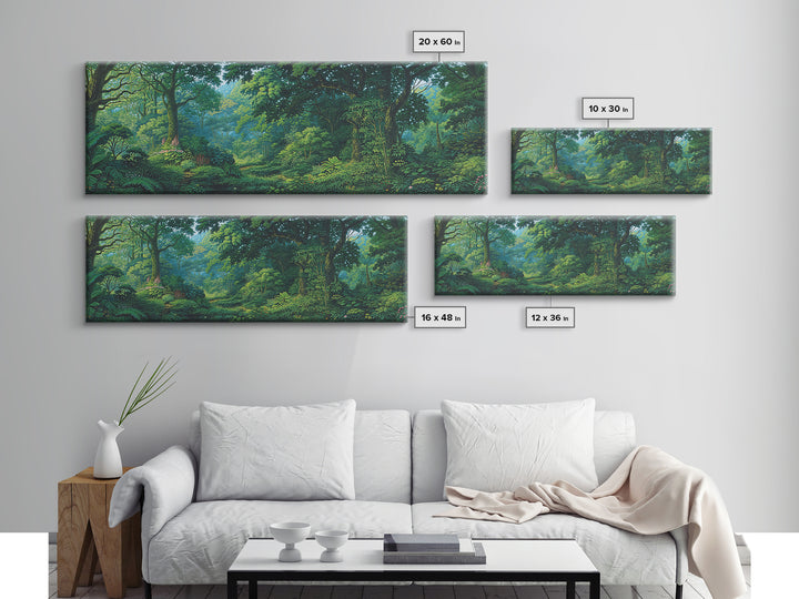 Verdant Tropical Canopy Forest Canvas Print, Lush Green Nature Wall Art, Jungle Landscape Decor, Unique Home Decor Gift Idea