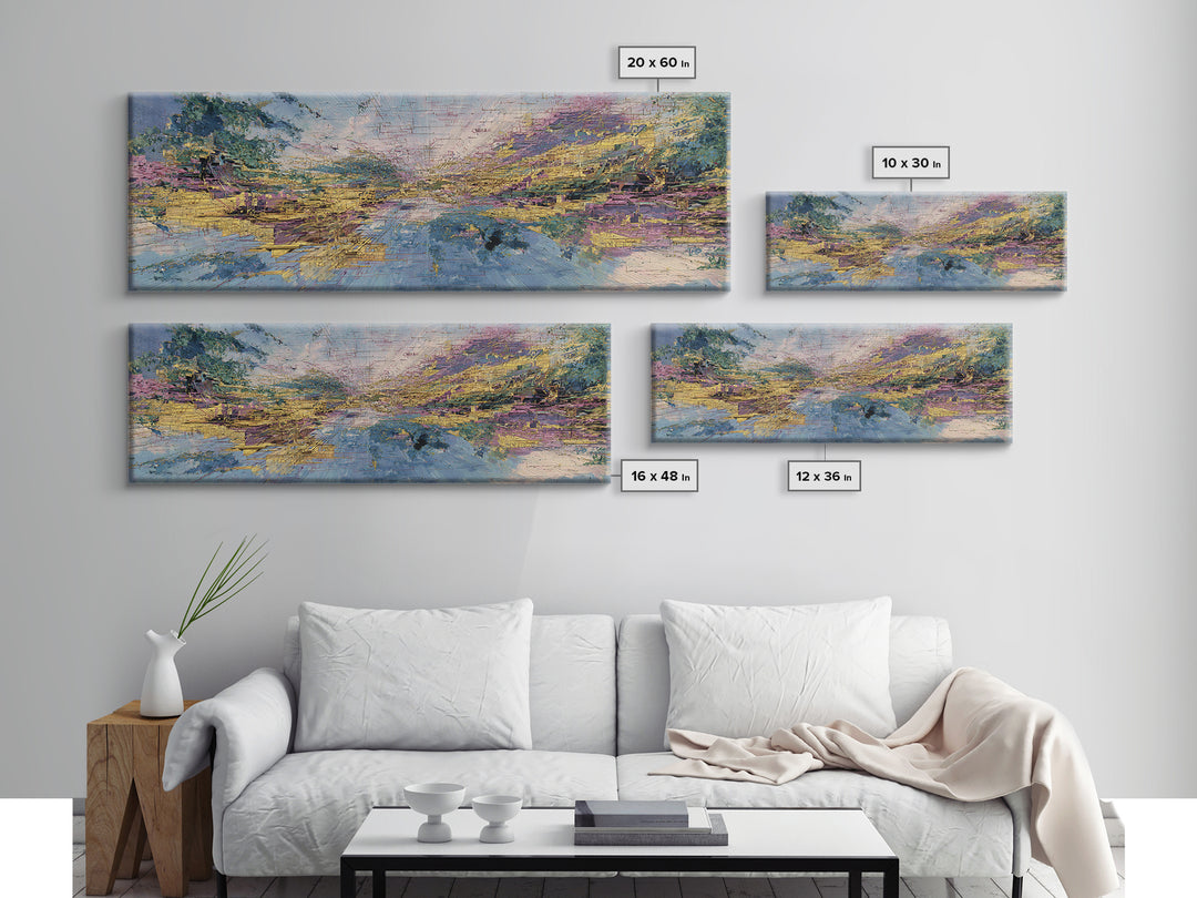 Pastel River Valley Abstract Landscape Wall Art, African Landscape, Modern Canvas Art, Earth Tone Wall Decor, Large Decor Art