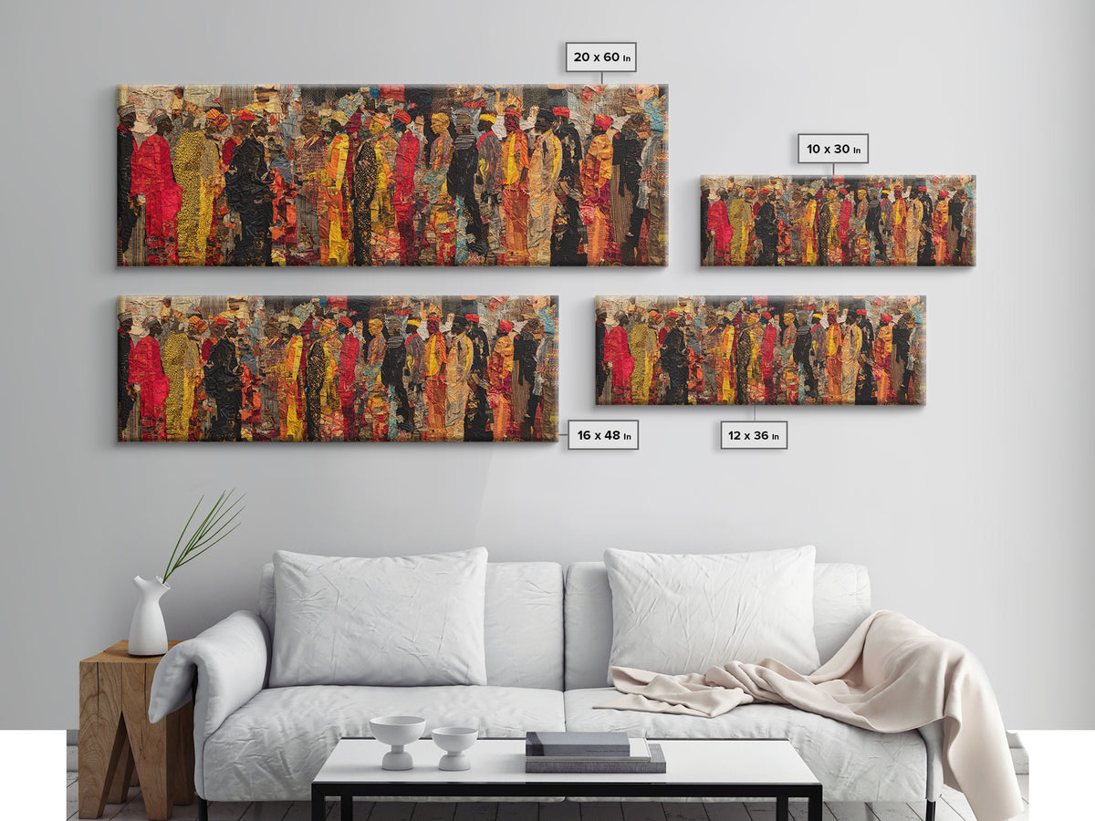 Vibrant African Street Fashion Wall Art, Modern Black Art, Cultural Portrait Canvas, Afrocentric Decor, Statement Wall Decor