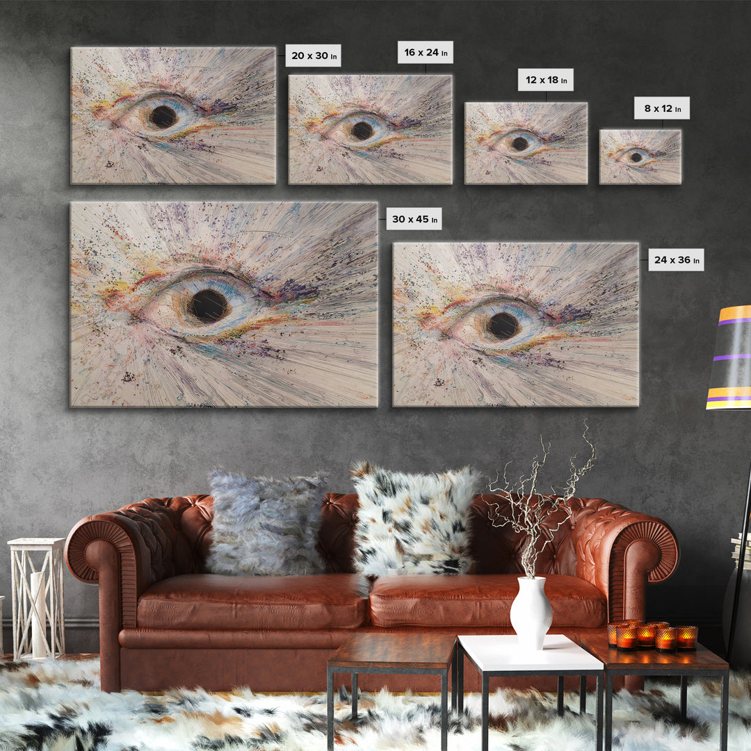 Radiant Cosmic Eye Black Hole Abstract Wall Art, Modern Canvas Art, Luxury Space Decor, Large Statement Print, Home Decor Gift