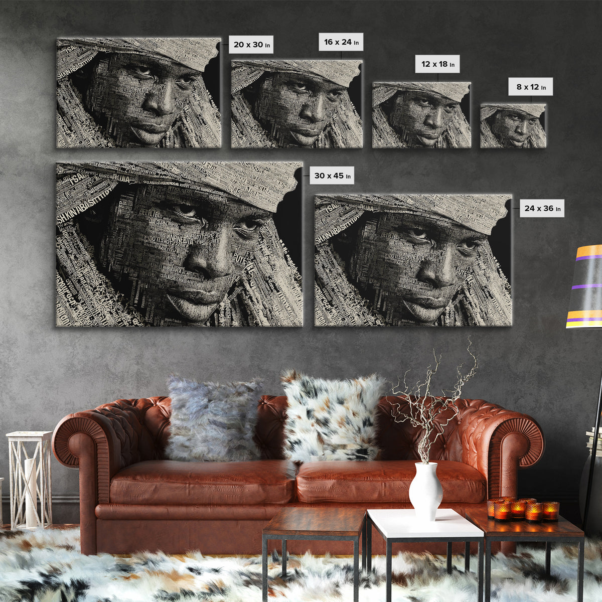 Monochrome African Woman Portrait Wall Art, Black Female Art, Abstract Face Art, Tribal Queen Art, Modern Black Home Decor