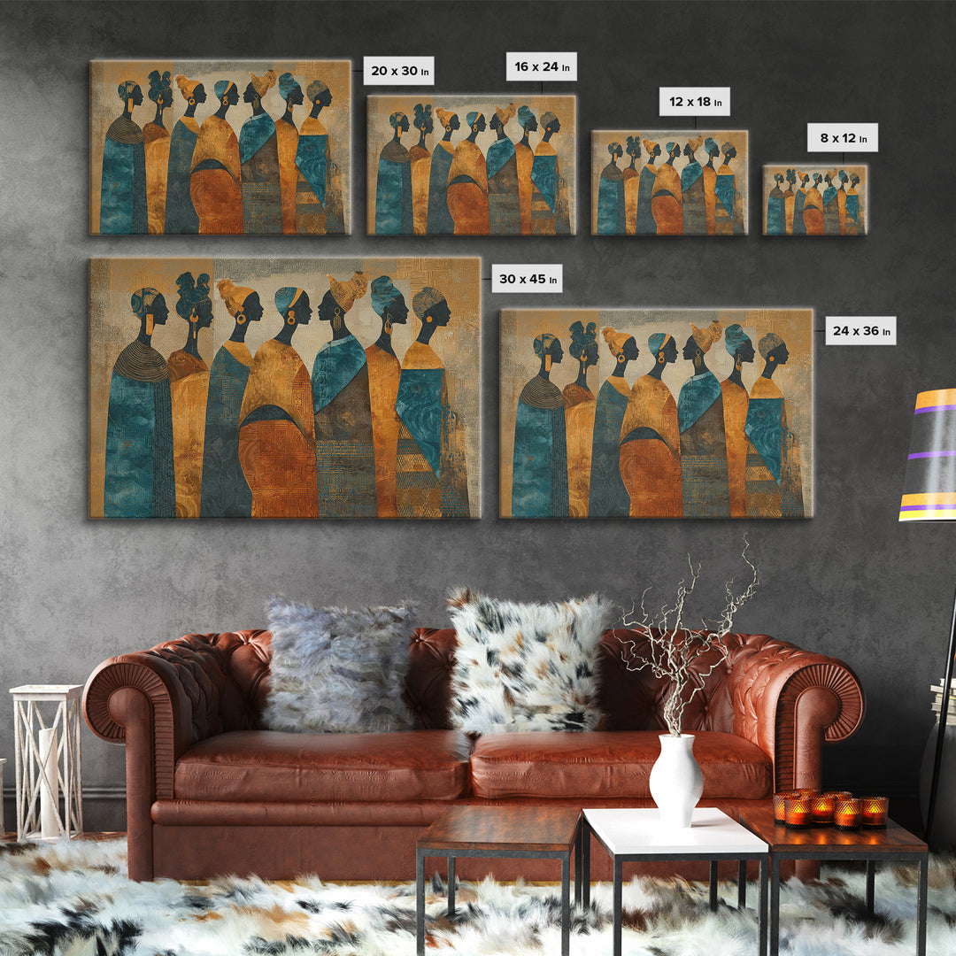 Indigo and Ochre Pattern Study by Woven Canvas Print, African Inspired Art, Set of 3 Prints, Living Room Decor, Abstract Art, AIA-3x2-52