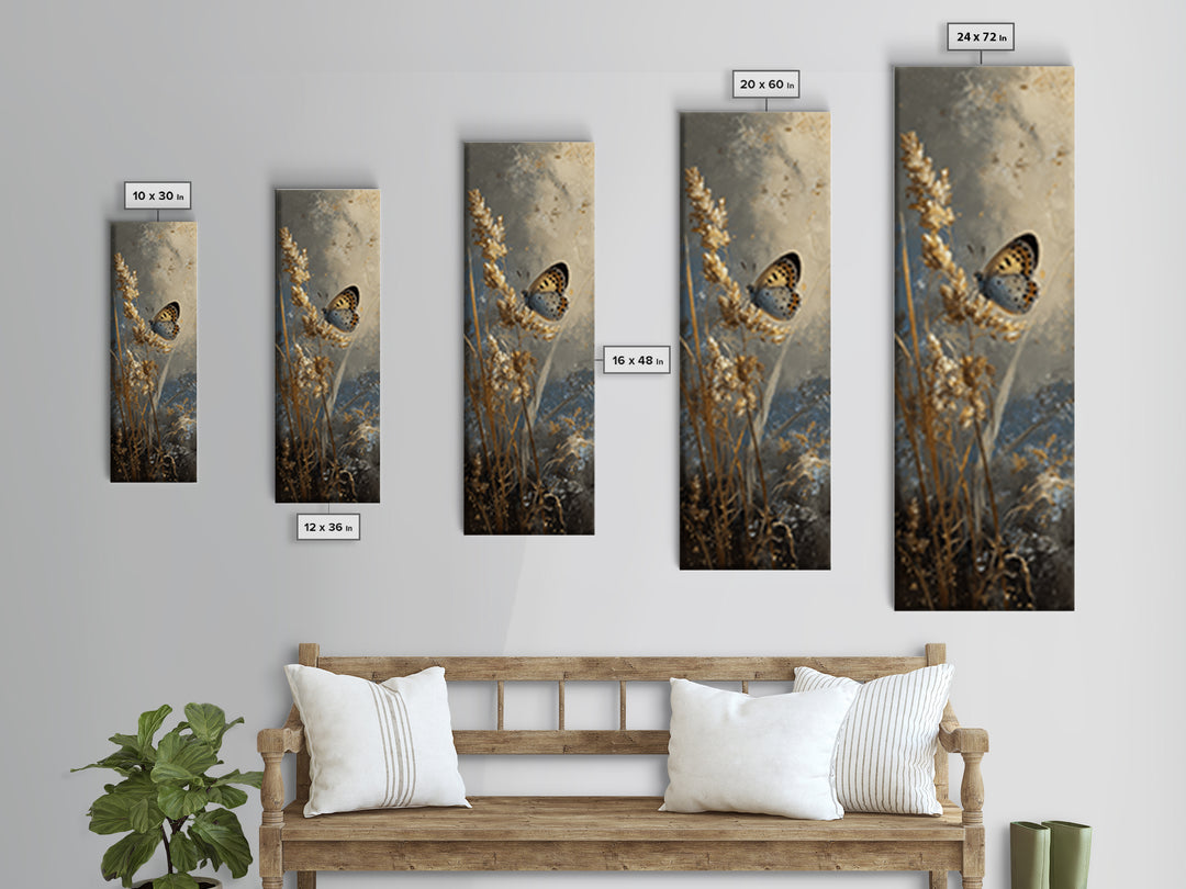 Butterfly Specimen Composition Canvas Print, Animal Art, Nursery Decor, Living Room Decor, Fine Art, Creature, Nursery Art, ANI-1x3-11
