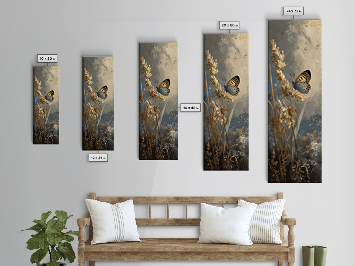 Butterfly Specimen Composition Canvas Print, Animal Art, Nursery Decor, Living Room Decor, Fine Art, Creature, Nursery Art, ANI-1x3-11