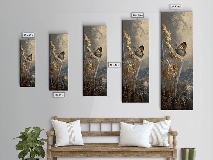 Butterfly Specimen Composition Canvas Print, Animal Art, Nursery Decor, Living Room Decor, Fine Art, Creature, Nursery Art, ANI-1x3-11