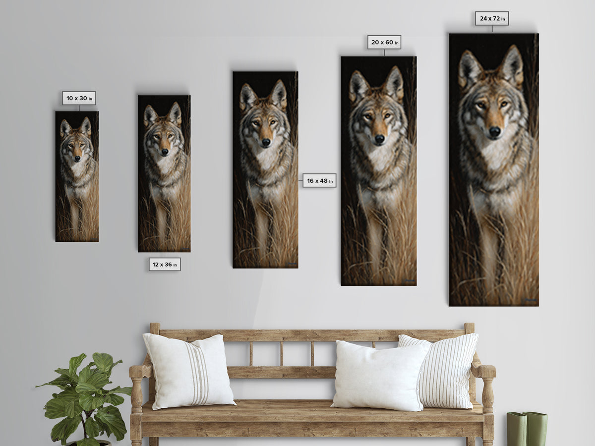 Dog Portrait with Painterly Collar and Loyal Canvas Print, Animal Art, Cat Art, Living Room Decor, Fine Art, Creature, ANI-1x3-49