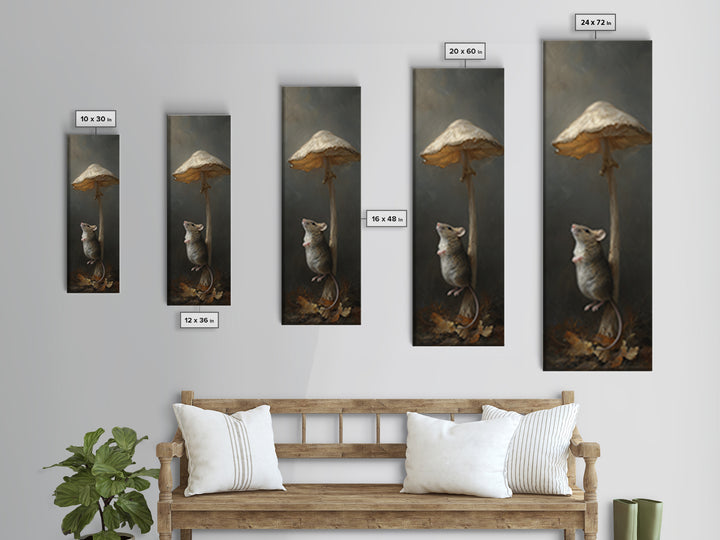 Tiny Field Mouse Canvas Print, Animal Art, Fine Art Print, Living Room Decor, Fine Art, Creature, Wall Decor, Digital Prints, ANI-1x3-94