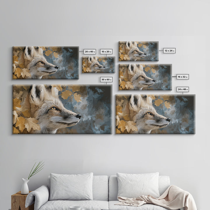 Dignified Fox Portrait Canvas Print, Animal Art, Wall Art, Living Room Decor, Fine Art, Creature, Nursery Decor, Art Deco, ANI-2x1-21