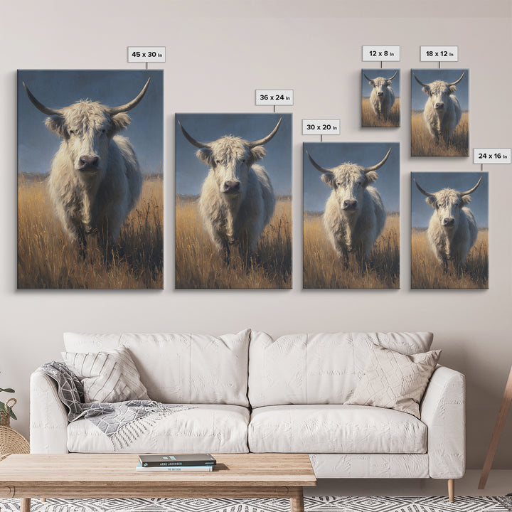 Gentle Cow Portrait Canvas Print, Animal Art, Gallery Decor, Living Room Decor, Fine Art, Creature, Contemporary Art, ANI-2x3-15
