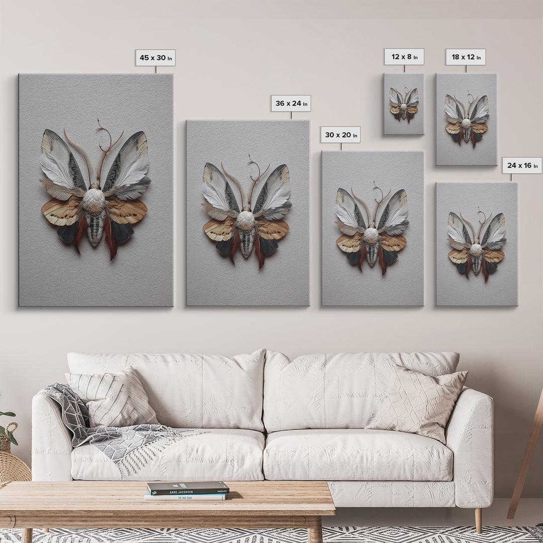 Butterfly Specimen Composition Canvas Print, Animal Art, Art, Living Room Decor, Creature, Original Art, Nursery Wall Art, ANI-2x3-79