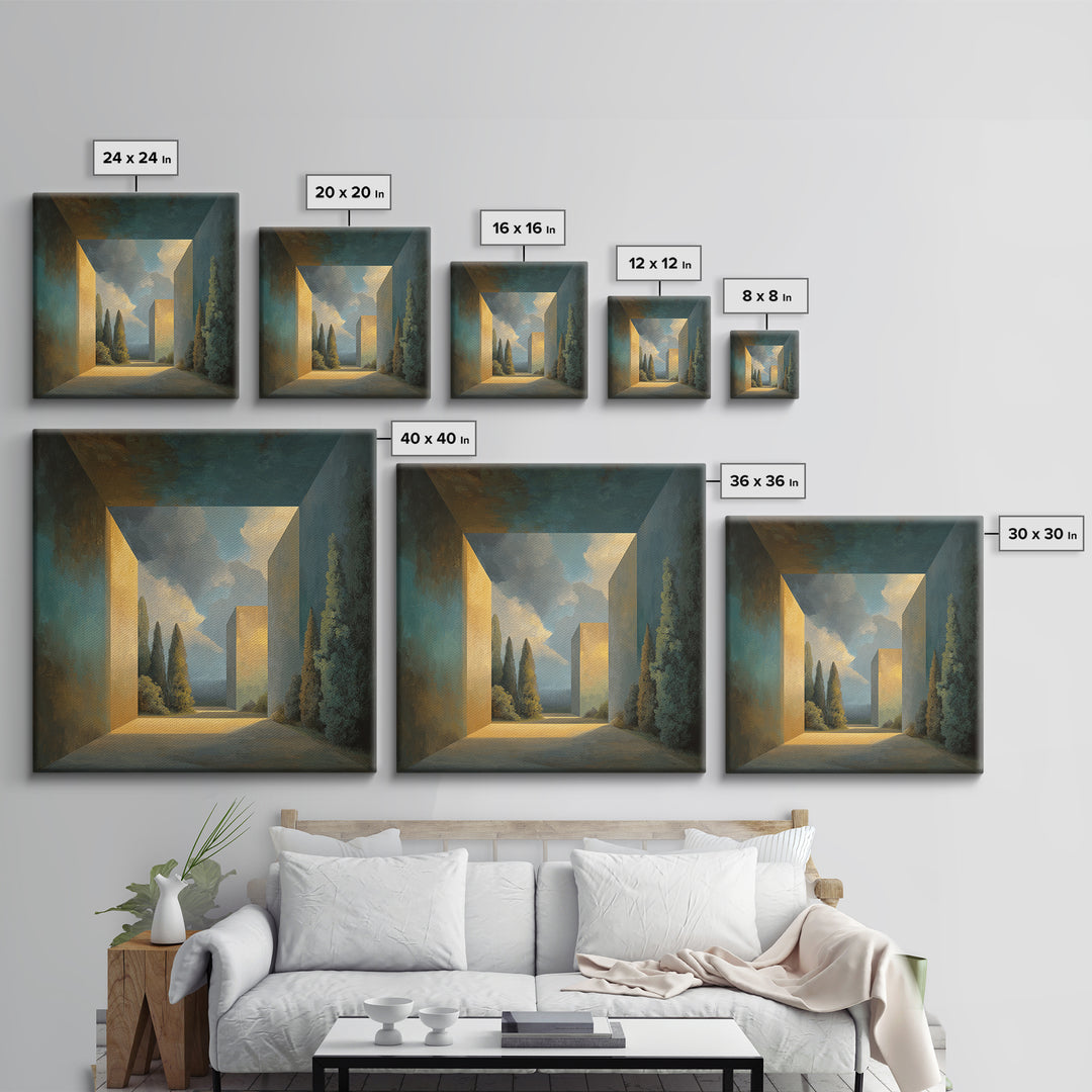 Surreal Dream Landscape Framed Canvas Print, Art, Wall Art for Mom, Living Room Decor, Fine Art, Wood Wall Art, ART-1x1-11