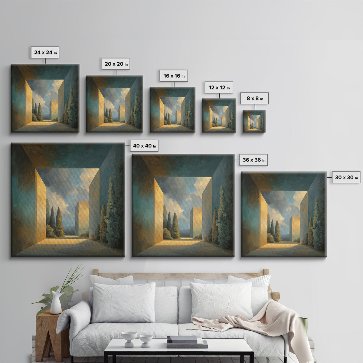 Surreal Dream Landscape Framed Canvas Print, Art, Wall Art for Mom, Living Room Decor, Fine Art, Wood Wall Art, ART-1x1-11