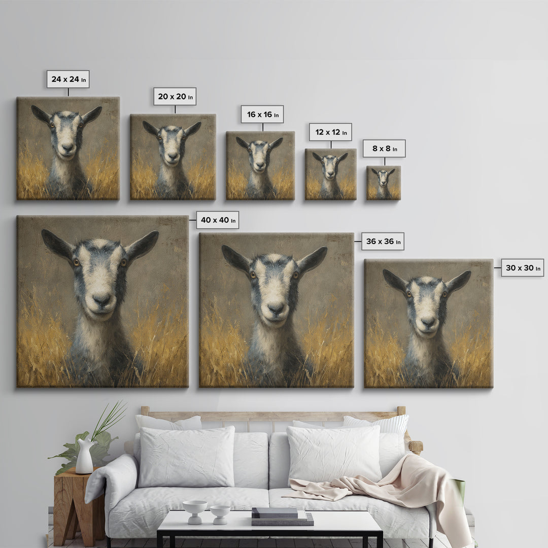 Elegant Animal Portrait Framed Canvas Print, Art, Ai Art, Living Room Decor, Fine Art, Home Decor, Gallery Decor, ART-1x1-42