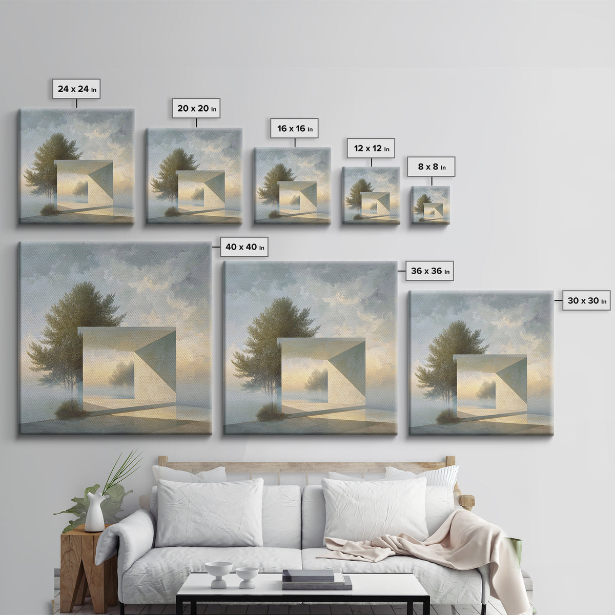 Surreal Dream Landscape Canvas Print, Art, Resin Art, Living Room Decor, Fine Art, Luxury Decor, Textured Painting, ART-1x1-59