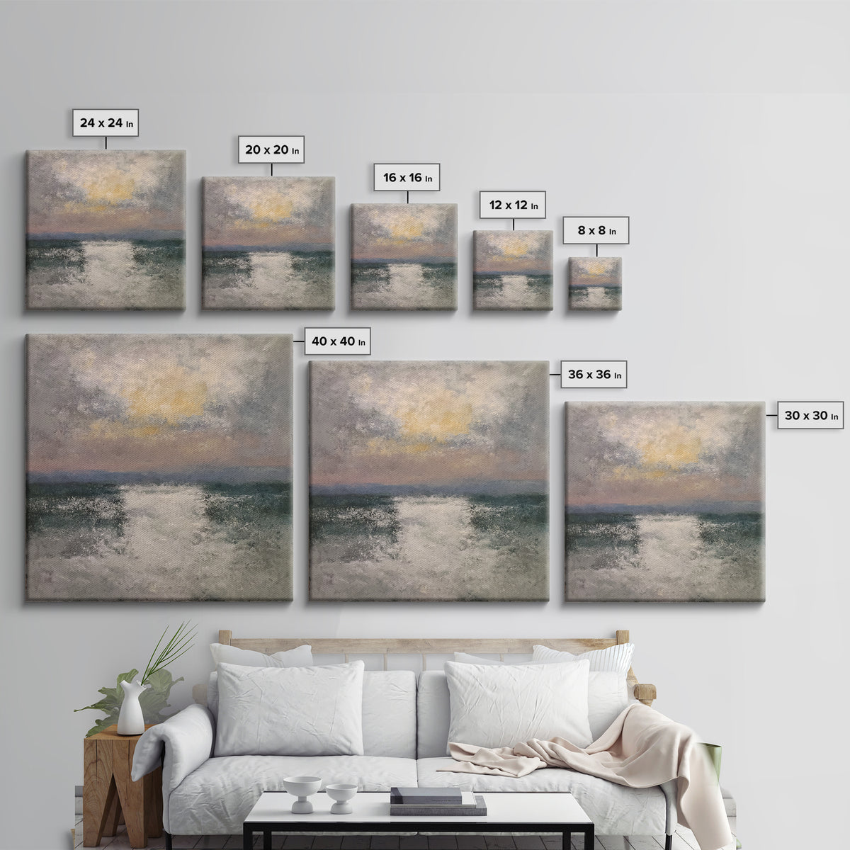 Modern Sculptural Shapes Rendered as Painted Forms Framed Canvas Print, Art, Canvas Wall Art, Living Room Decor, Abstract Art, ART-1x1-6