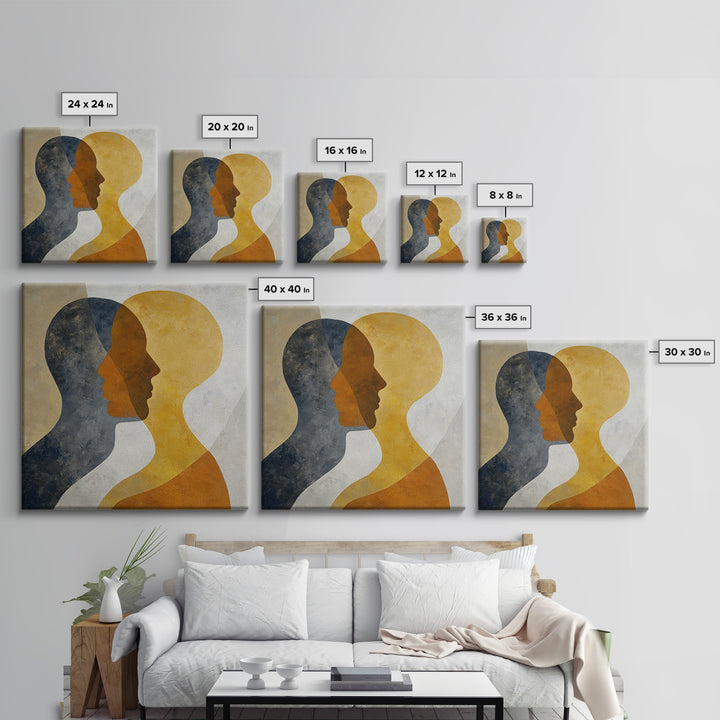 Simple Monochrome Figure Study Canvas Print, Art, Black Art, Living Room Decor, Fine Art, Wall Decor, Neutral Decor, ART-1x1-60