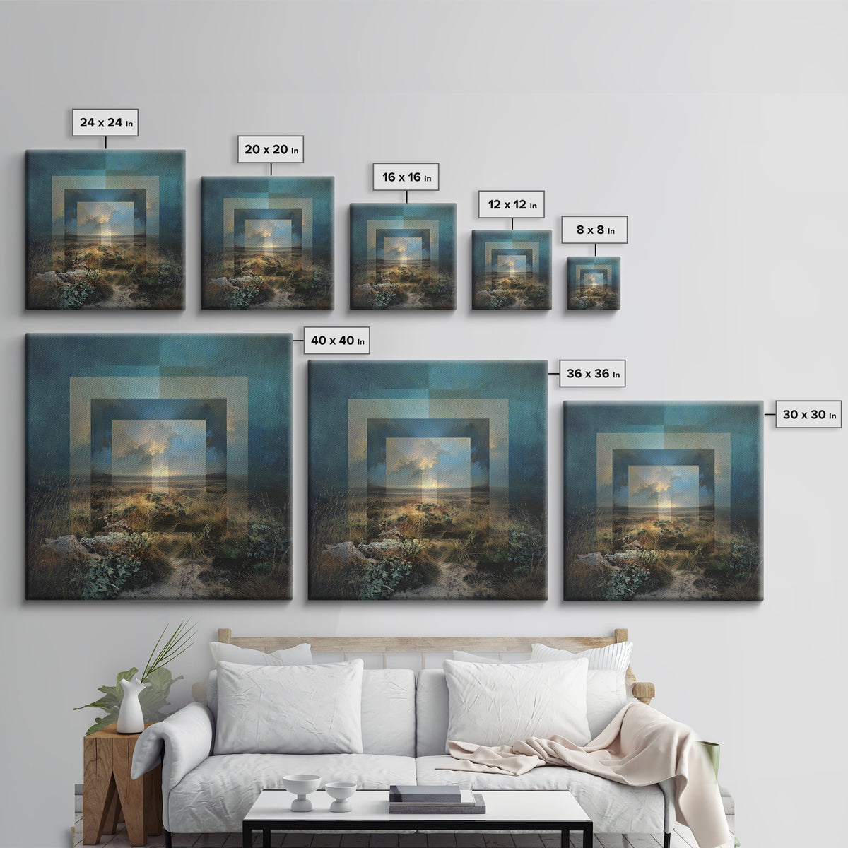 Surreal Dream Landscape Framed Canvas Print, Art, Wall Decor, Living Room Decor, Oil Painting, Wall Art, Art Prints, ART-1x1-83