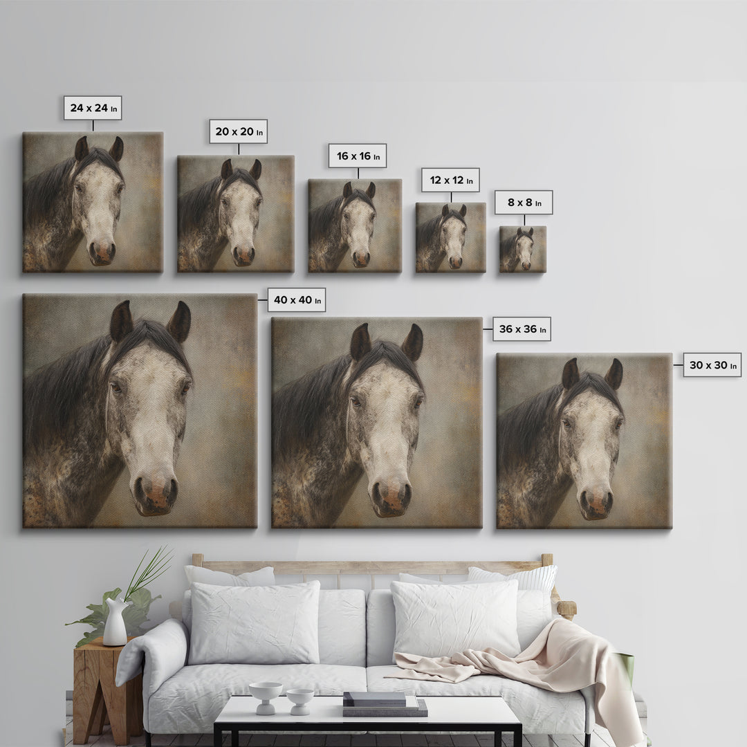 Elegant Animal Portrait Canvas Print, Art, Printable Art, Living Room Decor, Fine Art, Statement Artwork, Boho Decor, ART-1x1-90